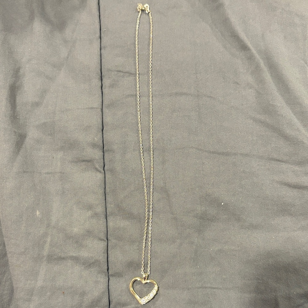 Elegant Silver Heart Pendant Necklace